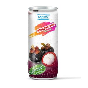 Canette mince en aluminium de haute qualité de 250ml jus de fruits et de légumes frais boisson aromatisée au mangoustan avec marque privée - Product Image 3