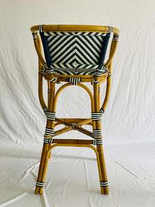 ขายส่งส่วนลดร้านอาหารฝรั่งเศสกลางแจ้งระเบียงคาเฟ่ฝรั่งเศสหวายธรรมชาติเก้าอี้หวายเก้าอี้บาร์ - Product Image 5