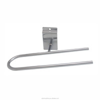 Support mural sectionnel commercial en acier chromé argenté pour rollers et patins à roulettes, conception durable L300x118mm