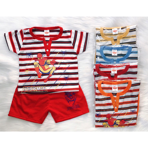 Ensemble de vêtements d'été pour enfants, costume à rayures mignon pour garçons, nouvelle mode - Product Image 6