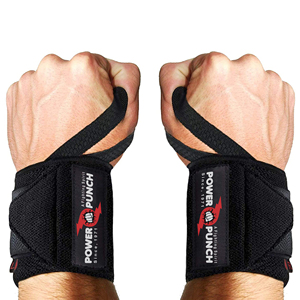 สายรัดข้อมือปรับได้ผ้าฝ้ายทนทานสำหรับฝึกออกกำลังกายยิมยกน้ำหนักเพาะกาย - Product Image 4