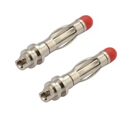Connecteur balle personnalisé avec pointe isolante Connecteur électrique nickelé Fiche banane 4mm