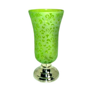 เชิงเทียนแก้วพิมพ์อลูมิเนียมฐานตกแต่ง - Product Image 1