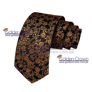 Men Formal Solid Tie and Gold | Silk tie | Ceremony Ties Supplier