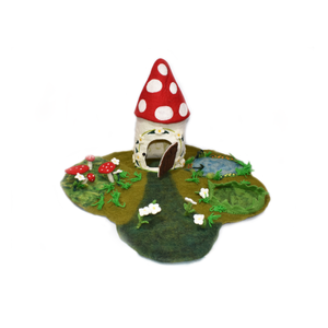 Maison de fée en feutre doux, 100% laine, maison de fée en feutre de champignon - Product Image 1
