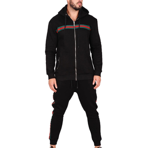 Ensemble de survêtement pour hommes logo réfléchissant personnalisé concevez votre propre sport salle de sport bas de jogging complet sweats à capuche ensemble de survêtement de sport pour hommes - Product Image 5