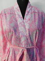 Pyjama en coton indien, robe de chambre en pur coton