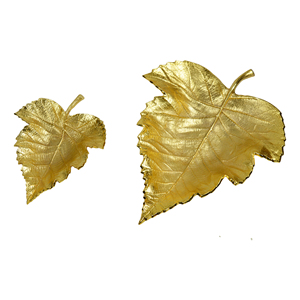 Ensemble de plateaux de service en forme irrégulière, finition plaquée et en forme irrégulière, avec Design de feuille, ensemble de remorquage pour le Restaurant à domicile et la décoration d'hôtel - Product Image 5