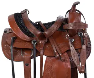 Horse trail saddle -2019 Custom WESTERN TRAIL HORSE BLACK LEATHER