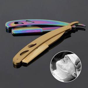 Beauty Care Tools Barber Shaving <b>Razor</b> Gold Color Hairdressing <b>Razor</b> <b>Hair</b> <b>Cutting</b> <b>Razor</b> Stainless Steel CE ISO Approved - Product Image 2