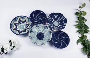 Hot Deal Living Room Decor African Style Seagrass Wicker <b>Hanging</b> <b>Wall</b> <b>Baskets</b> - Product Image 3