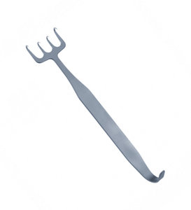 מכשירי ניתוח נירוסטה כירורגית פרימן מגרפה מפשק 4 חד שיניים 18cm 22mm רחב CE מאושר - Product Image 2