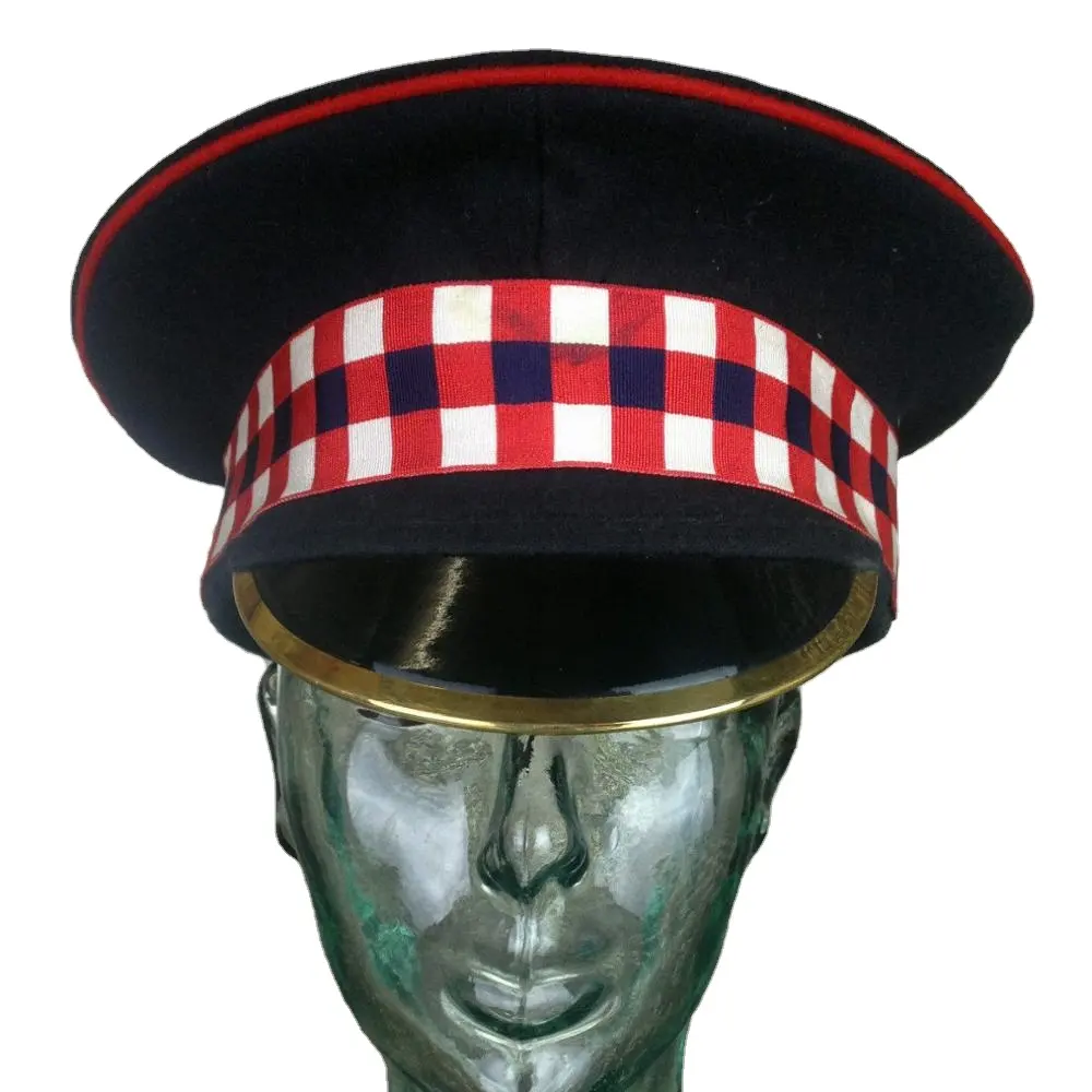 Customize British Scots Guards Peaked Officer Visor Hat Capp