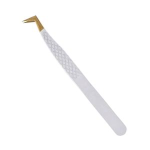Pince à épiler professionnelle pour extensions de cils Volume en acier inoxydable pointes droites incurvées Trouver l'icône similaire - Product Image 6