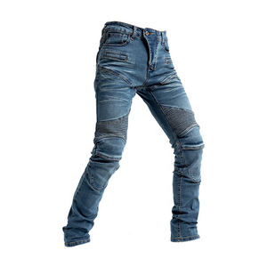 Vêtements de sport bleu marine pour hommes du meilleur fabricant, pantalon en jean Denim pour moto, doublure en aramide respirante approuvée CE pour Prime - Product Image 2