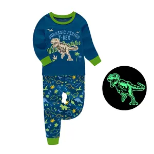 Pijama niña, pijama niño brilla en la oscuridad unicornio niños Pijama largo corto