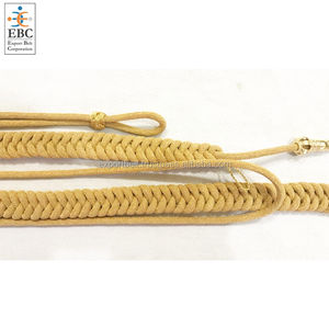 Usine personnalisée Aiguillette Bullion fil cordons d'épaule équipement de défense personnelle en argent or métallique soie coton - Product Image 5
