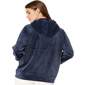 Sudaderas con capucha de terciopelo para mujer Jersey con marca personalizada - Product Image 2