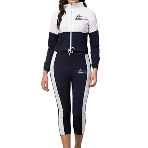 Las mujeres de ropa de Fitness sudor trajes sudaderas con capucha pantalones conjuntos en poliéster de lana para la venta - Product Image 1