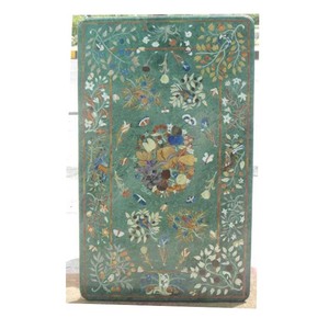 ธรรมชาติอินเดียหินอ่อนสีเขียวที่มีฝังที่สวยงามการออกแบบตารางด้านบน - Product Image 1