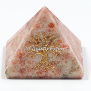 2023 Guérison Améthyste Gravé Reiki Pierre De Guérison Artisanat Pierre Précieuse Pyramide Symbole Agate Produit - Product Image 2