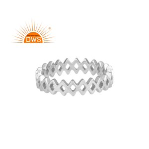Anillo de plata de ley fina de diseño hecho a mano, joyería de plata para mujer, regalo para ella - Product Image 1