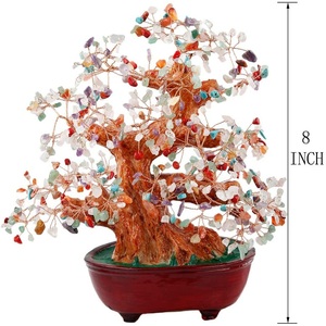 ต้นไม้เงินปลูกพืชบอนไซแบบผสมผสาน,ของประดับตกแต่งเสริมฮวงจุ้ยนำโชคคริสตัลร่วงลงสำหรับตกแต่งของขวัญ - Product Image 5