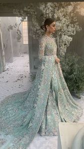 Elegant Indian/Pakistani <b>top</b> with Lehenga dress Embellished in <b>crystal</b> glass beads stone work for Wedding=2020 - Product Image 2