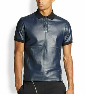 Chemise Polo en cuir avec col, meilleure vente, - Product Image 2