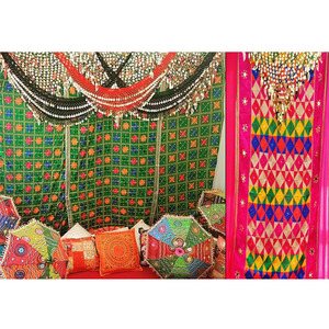 Bordado de telón de fondo para la boda pesado del bordado de la boda telón de Punjabi bordado cortina de telón - Product Image 1