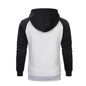 Pull à capuche surdimensionné en coton épais pour hommes, avec logo personnalisé, motif imprimé Streetwear à manches longues pour l'hiver, teint uni - Product Image 5