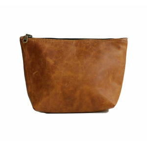 Ladies Vintage Style Mini Makeup <b>Bag</b> Luxury PU Leather Zipper Closure Custom Logo Bulk <b>Sale</b> Wholesale Price Low Cost - Product Image 5