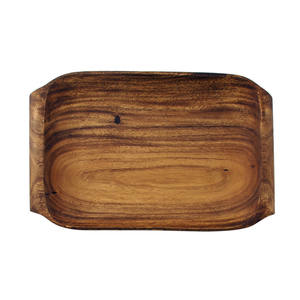 Bandejas de madera redondas para Hotel y boda, con asas de metal, de la mejor calidad, superventas - Product Image 2