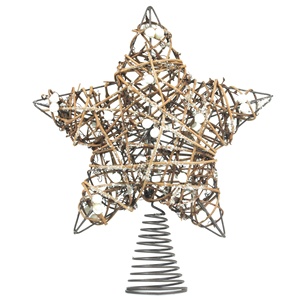 Adorno de árbol de Navidad, topper de ratán, puntos de Sapin, Navidad, spitze, Weihnachtsbaumspitze, Punte, albero di naale - Product Image 1