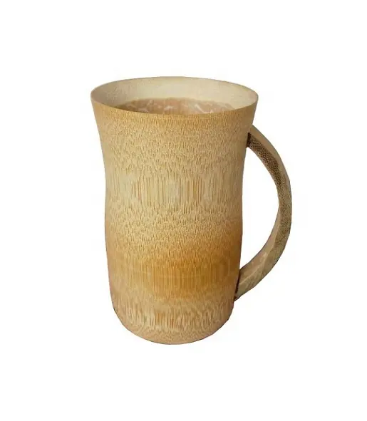 New Best Design Bamboo Beer Mug Eco Friendly 100% Natural Drinking Bamboo Beer Cup 16OZ Coffee Mug by Quality Handicrafts