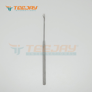 TEEJAY's New Arrival 13 cm Silver Stainless Steel Handle Hook <b>Needle</b> <b>threader</b> loop Pulling <b>needle</b> for micro hair extension - Product Image 6
