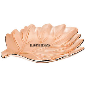 Bandeja para servir de hojas de Metal negro, tamaño personalizado, plato para servir de hojas de Metal elegante de lujo, plato para servir con revestimiento de polvo para decoración del hogar - Product Image 5