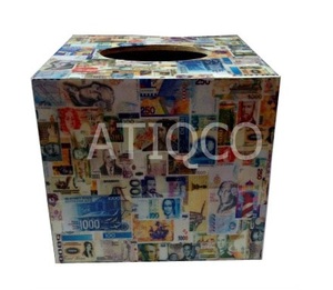 Caja de pañuelos de madera, impresiones pintadas, la última y moderna caja de servilletas esmaltada, elegante, superventas, soporte de pañuelos indio lacado - Product Image 4