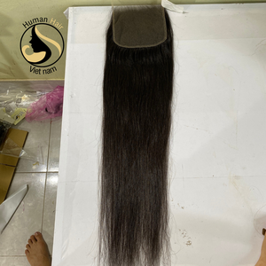 Cabello Natural y liso con cierre de encaje HD, pelo Natural negro con cutícula virgen, calidad superior, venta al por mayor - Product Image 1