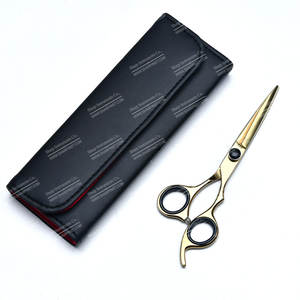 Ciseaux professionnels de coupe de cheveux de salon de 6.5 pouces de couleur d'or d'acier inoxydable de ShopTop pour des hommes et des femmes - Product Image 1