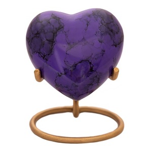 Hand Painted Heart <b>Keepsake</b> Urns <b>for</b> <b>Ashes</b> Painted Finishing Design Cremation Urns With Brass Metal at Low Price - Product Image 2