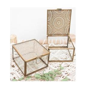 Joyero de Metal y vidrio de diseño fabuloso para anillos, collares, relojes y joyero de almacenamiento de cosméticos - Product Image 1