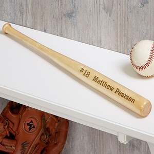 Bate de madera de béisbol/Softball, grabado personalizado con nombre de jugador o nombres de empresa - Product Image 5