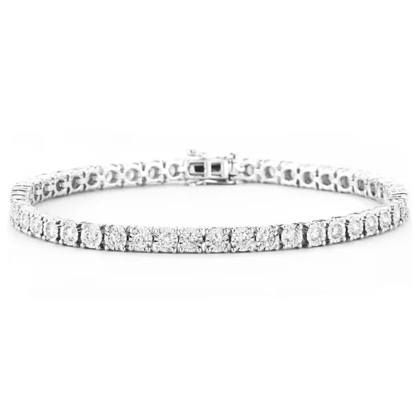 5MM Moissanite Diamond Round Tennis Bracelet 925 Sterling Silver Custom Hip Hop Jewelry Charm Bracelets For Men Women