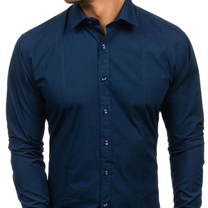 Nueva Colección Otoño: Camisa Casual de Manga Larga para Hombre, Elegante y Cómoda, Tejido de Poliéster/Algodón, Corte Personalizado - Product Image 1