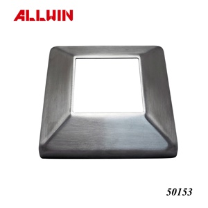 Plaque de couverture carrée en acier inoxydable OEM ODM pour poteau, quincaillerie de main courante et de balustrade - Product Image 5