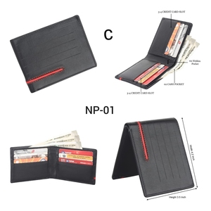 Cartera de tendencia para hombre, Color genuino de cartera de cuero negro, conjunto de regalo de Año Nuevo, conjunto de regalo corporativo, conjunto de lujo para hombres - Product Image 6