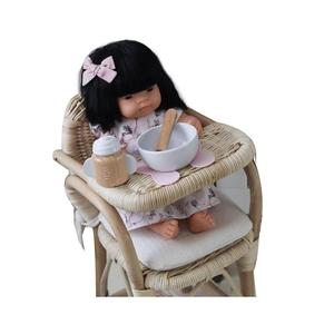 Trona de ratán extensible de estilo tradicional, silla de comedor de muñeca para cocina, muebles para el hogar - Product Image 6