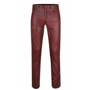 Pantalon pour homme en cuir véritable de couleur unie Formula1 Industries FI-6404, respirant, imperméable, séchage rapide, taille élastique, poids moyen - Product Image 2