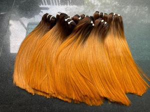 Ombre organe couleur os droit pour les femmes noires 100% vietnamien cheveux bruts soyeux et lisses de haute qualité - Product Image 4